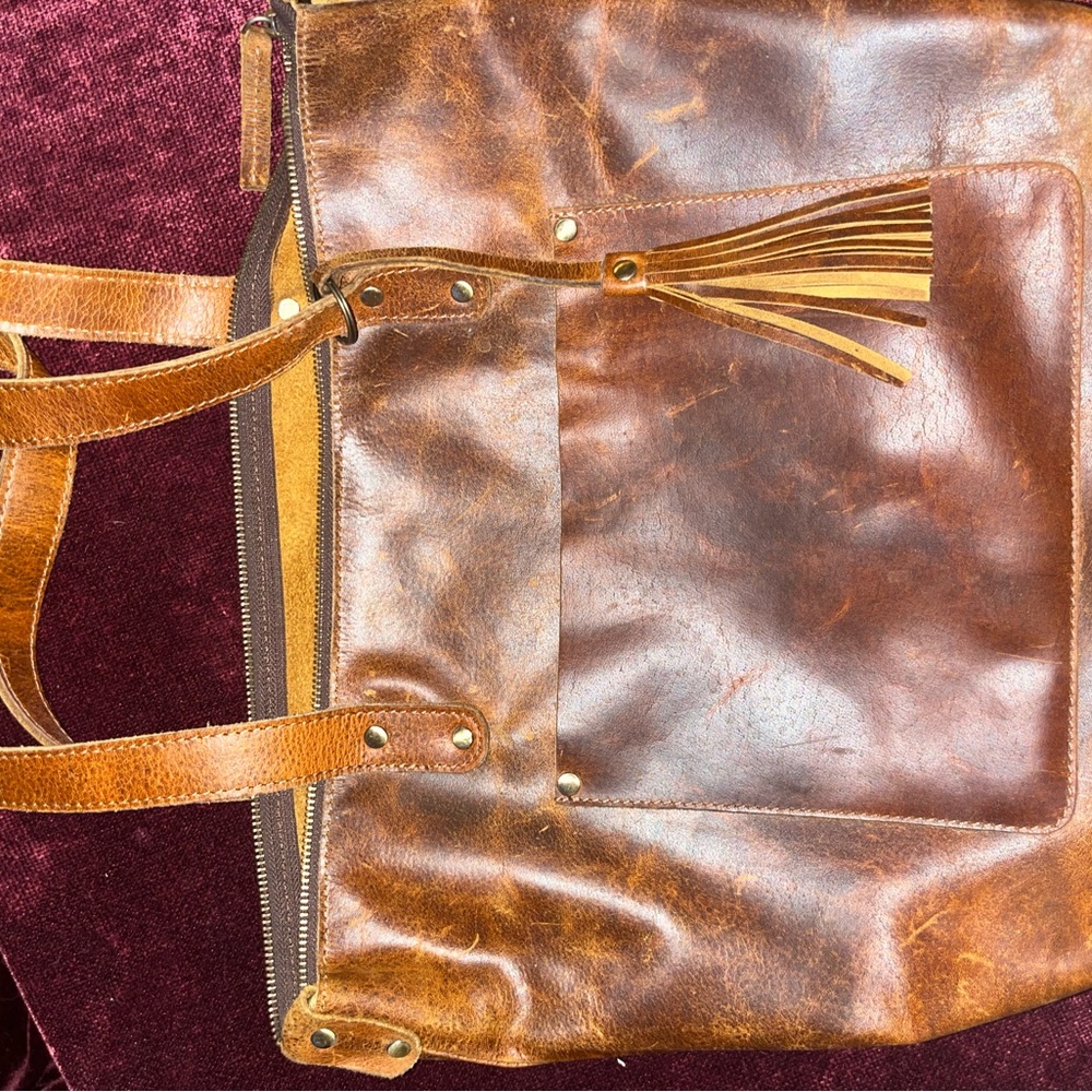 Brown Leather Tote Bag